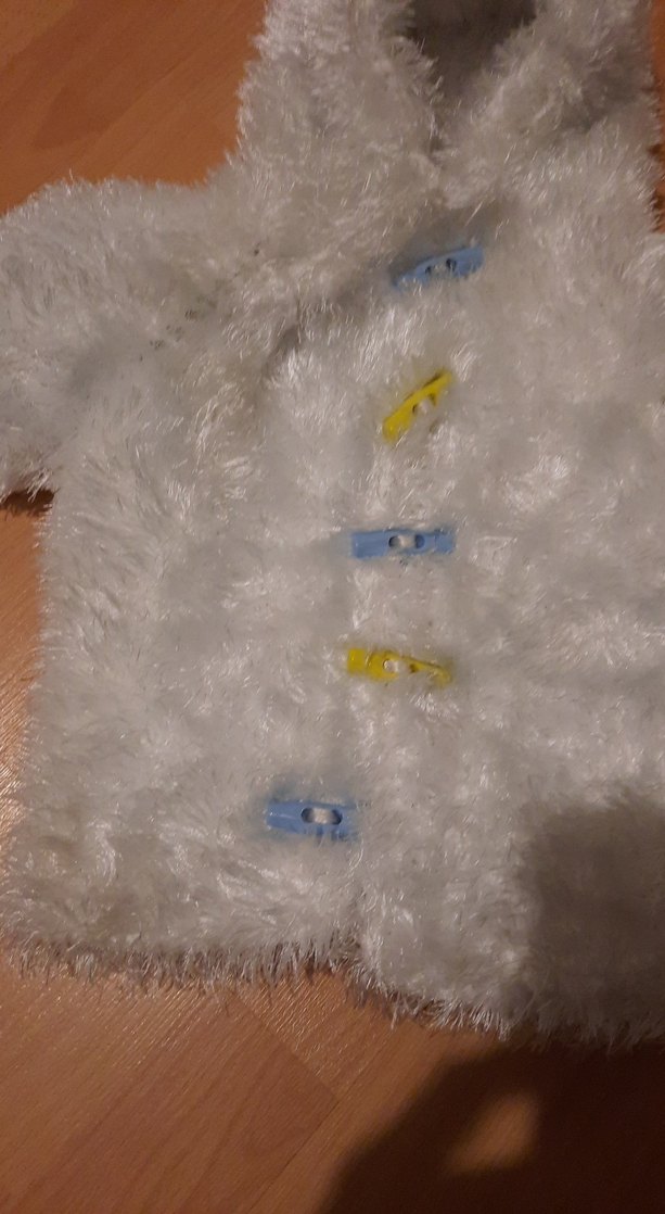 Beyaz Kürklü Bebek Erkek kız  kapşonlu hırka 2  3 yaş - Görsel 3