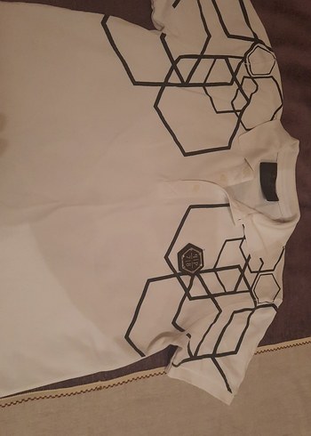 Beyaz Baskılı Erkek Polo Tişört - Görsel 5