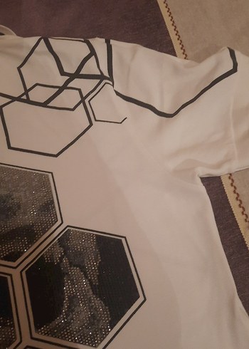 Beyaz Baskılı Erkek Polo Tişört - Görsel 9
