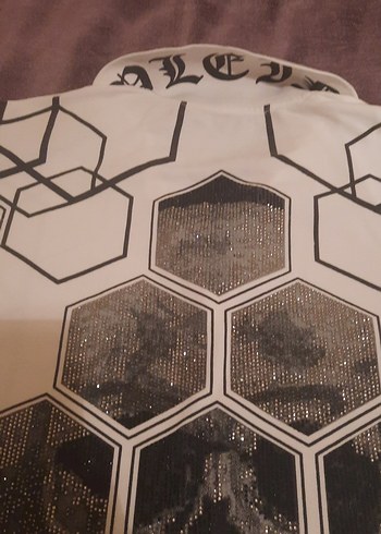 Beyaz Baskılı Erkek Polo Tişört - Görsel 8