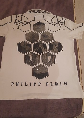 Beyaz Baskılı Erkek Polo Tişört - Görsel 3