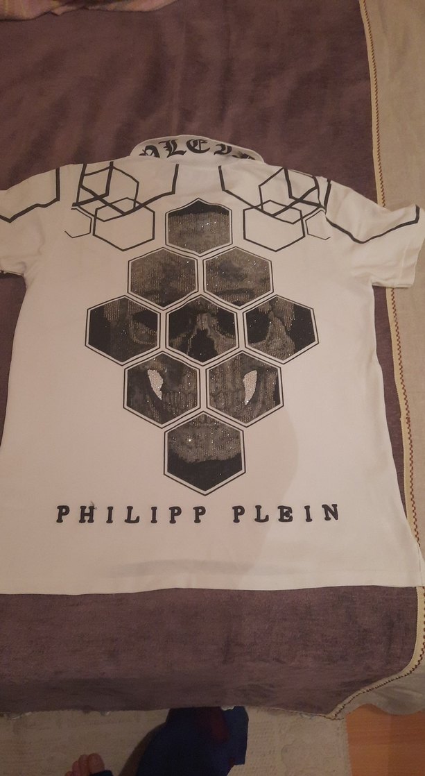 Beyaz Baskılı Erkek Polo Tişört - Görsel 3