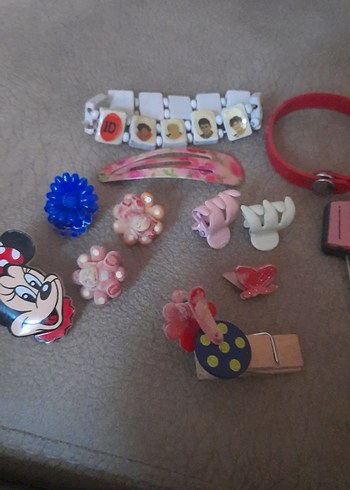 Renkli Boncuklu Çocuk Saç Tokaları ve Bantları  toplu satış - Görsel 2