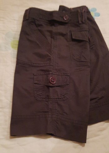 Kahverengi Pamuklu Kemerli Kadın Bermuda Şort - Görsel 6