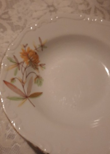 Pastel Çiçek Desenli Beyaz Yemek Tabağı Seti - Görsel 7