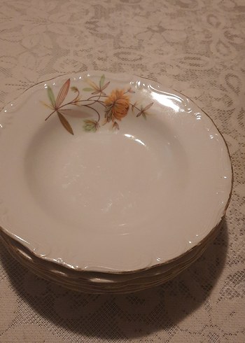 Pastel Çiçek Desenli Beyaz Yemek Tabağı Seti - Görsel 2