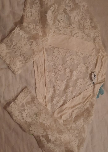 Kız Çocuk Bej Dantel Bolero - Görsel 3