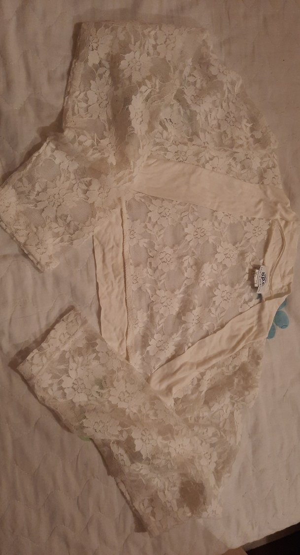 Kız Çocuk Bej Dantel Bolero - Görsel 3