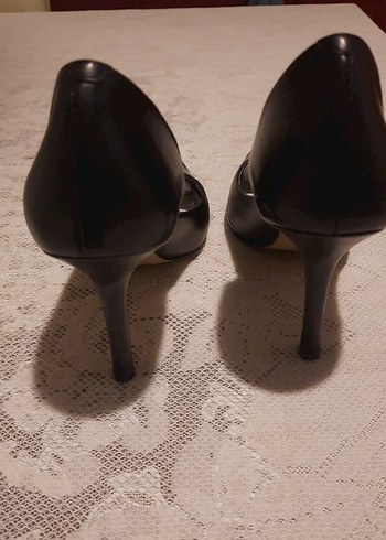 Nine West Siyah Deri Stiletto Topuklu Kadın Ayakkabı  (M..5) - Görsel 3