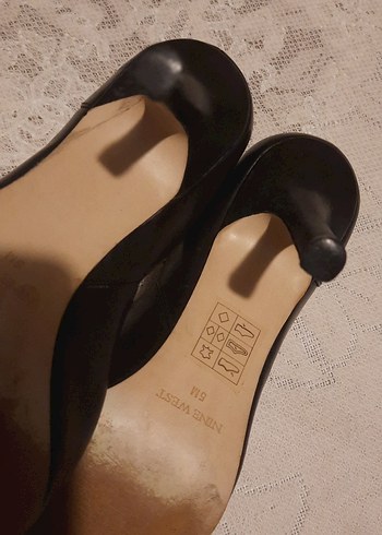 Nine West Siyah Deri Stiletto Topuklu Kadın Ayakkabı  (M..5) - Görsel 4