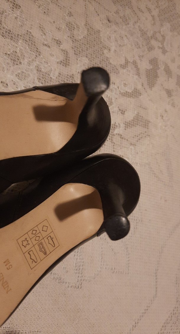 Nine West Siyah Deri Stiletto Topuklu Kadın Ayakkabı  (M..5) - Görsel 5