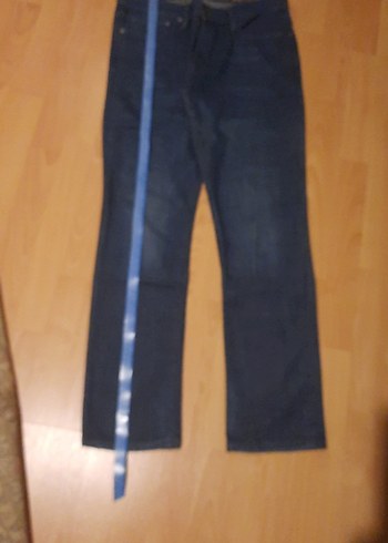 Lacivert Regular Fit Denim Pantolon 31 ×  30 - Görsel 8