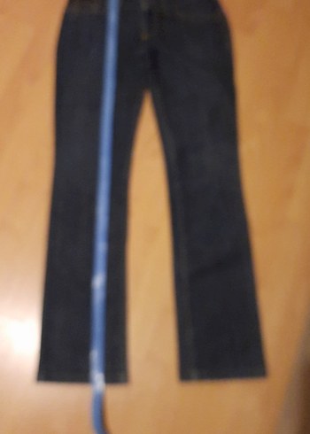 Kadın Koyu Mavi Denim Normal Kesim Kot(A.M.N. 27/34 - Görsel 11