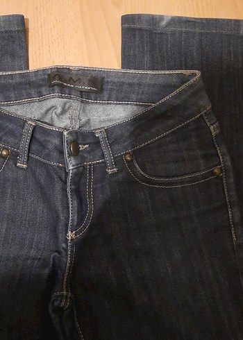 Kadın Koyu Mavi Denim Normal Kesim Kot(A.M.N. 27/34 - Görsel 9