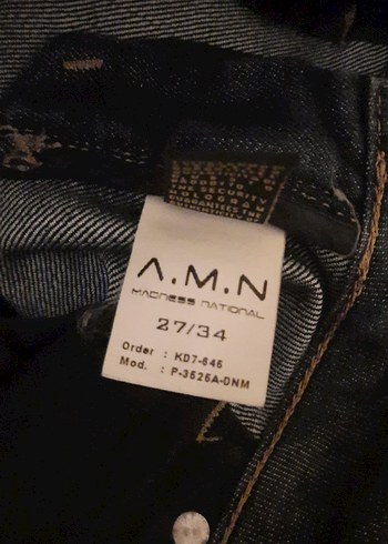 Kadın Koyu Mavi Denim Normal Kesim Kot(A.M.N. 27/34 - Görsel 6
