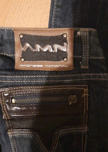 Kadın Koyu Mavi Denim Normal Kesim Kot(A.M.N. 27/34 - Görsel 4