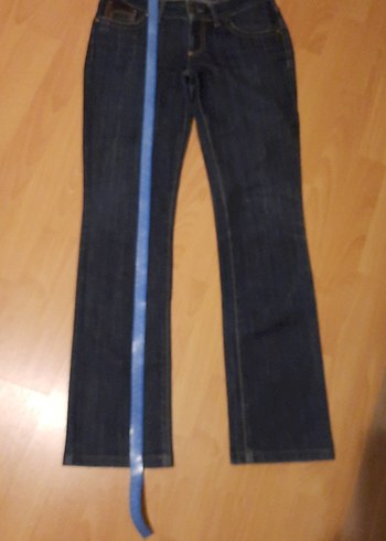Kadın Koyu Mavi Denim Normal Kesim Kot(A.M.N. 27/34 - Görsel 12