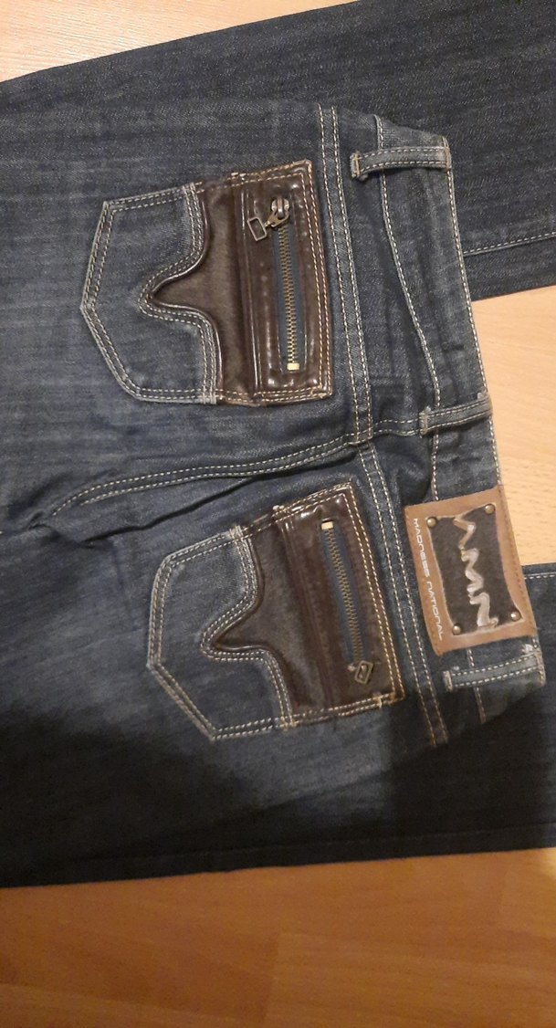 Kadın Koyu Mavi Denim Normal Kesim Kot(A.M.N. 27/34 - Görsel 5