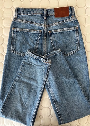 32 Beden Kadın Mavi Denim Midi Kot Pantolon