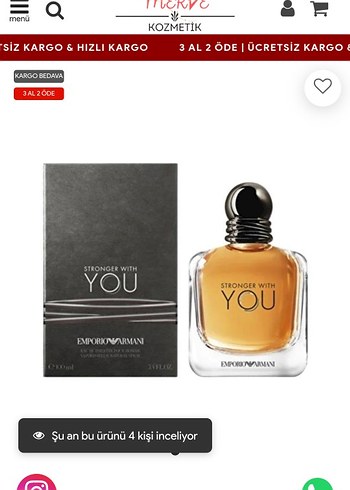 Emporio Armani Stronger With You Erkek Parfümü 100 ml