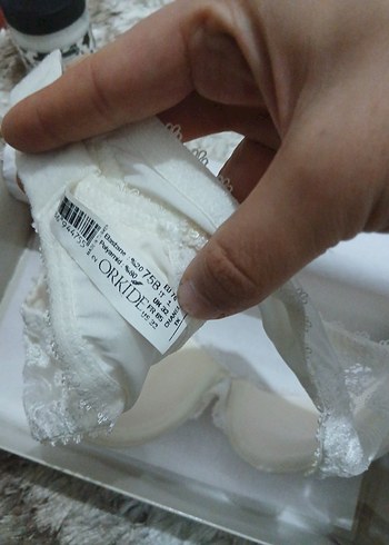 Beyaz Vintage Mini Baskılı Sütyen - Görsel 7