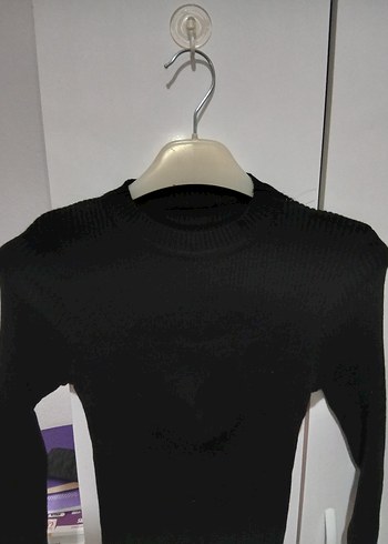 SİYAH BİSİKLET YAKA KALEM ELBİSE - Görsel 3