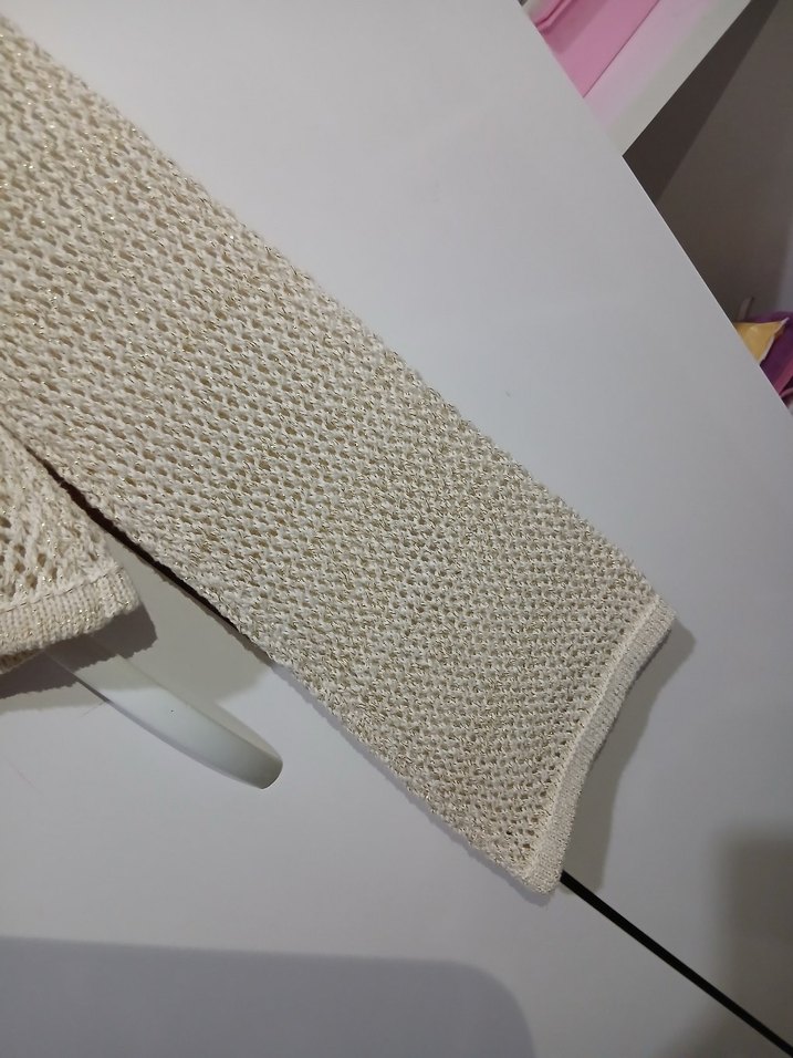 Kadın Beyaz Kısa Örgü Kazak - Görsel 5