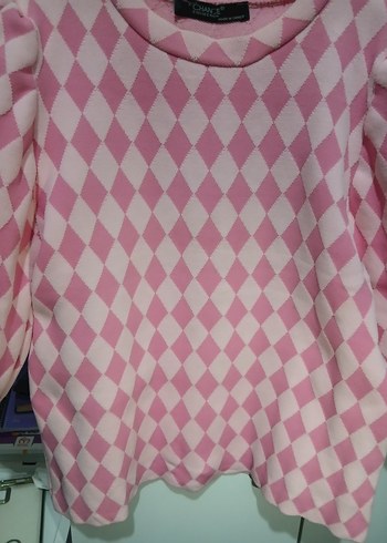 Pembe Desenli Kız Kazak - Görsel 5