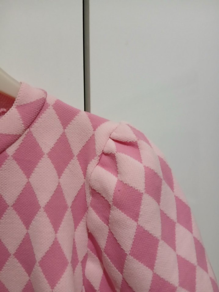 Pembe Desenli Kız Kazak - Görsel 3