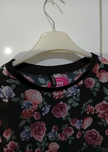 Çiçek Desenli Kısa Kollu Bohem Bluz - Görsel 8