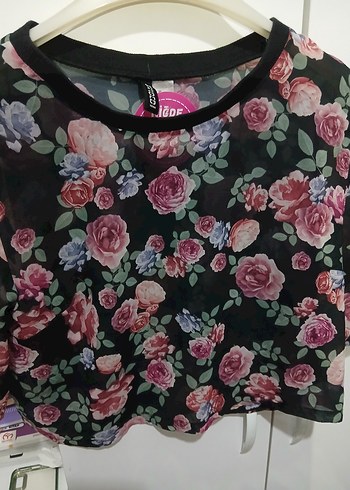 Çiçek Desenli Kısa Kollu Bohem Bluz - Görsel 9