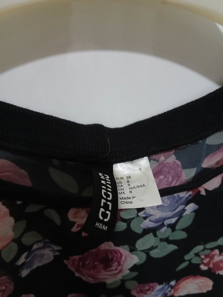 Çiçek Desenli Kısa Kollu Bohem Bluz - Görsel 5