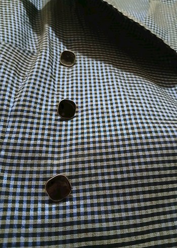 Düğmeli Gri Midi Ceket  - Görsel 2