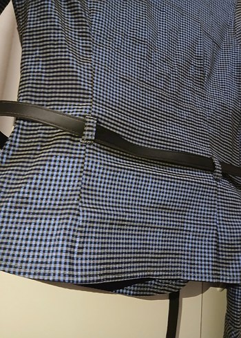 Düğmeli Gri Midi Ceket  - Görsel 3