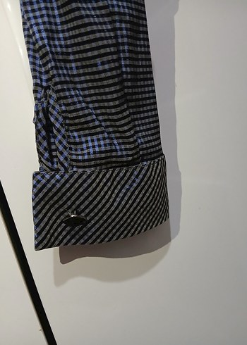 Düğmeli Gri Midi Ceket  - Görsel 10