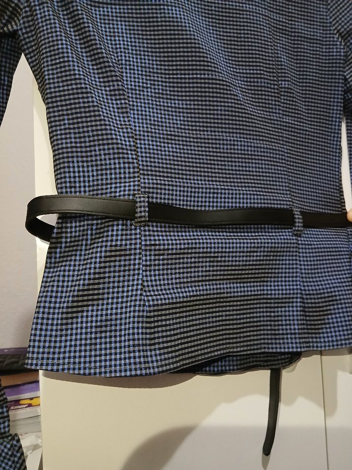 Düğmeli Gri Midi Ceket  - Görsel 4