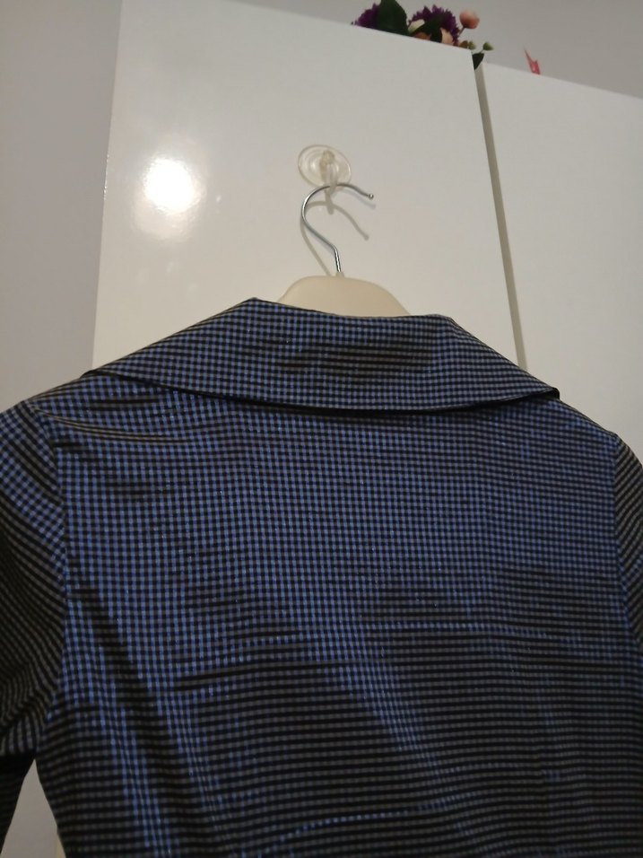 Düğmeli Gri Midi Ceket  - Görsel 5