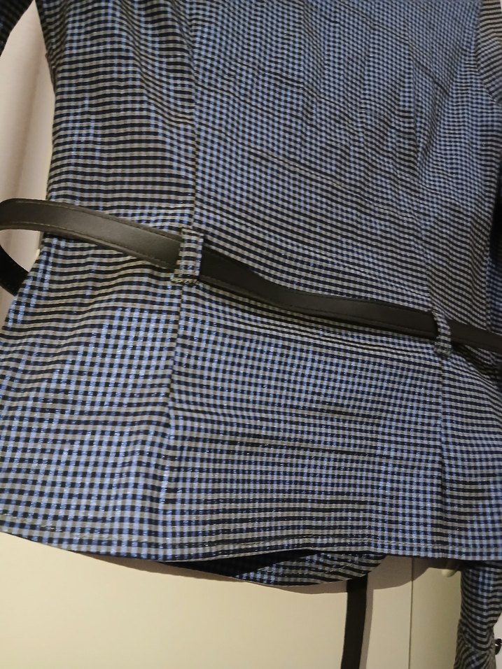 Düğmeli Gri Midi Ceket  - Görsel 3