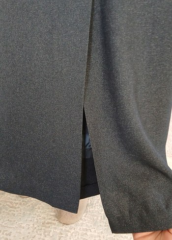 Gri Uzun Kadın Etek, Rahat Kesim - Görsel 5