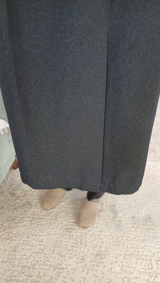 Gri Uzun Kadın Etek, Rahat Kesim - Görsel 4