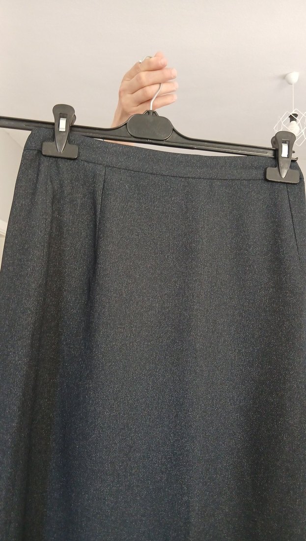 Gri Uzun Kadın Etek, Rahat Kesim - Görsel 2