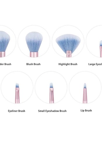 Şık Parıltılı Pastel Renkli Makyaj Fırça Seti - Görsel 4