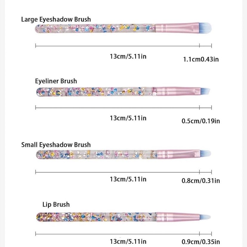Şık Parıltılı Pastel Renkli Makyaj Fırça Seti - Görsel 5