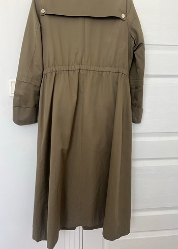 Bej Kadın Uzun Düğmeli Trençkot - Görsel 4