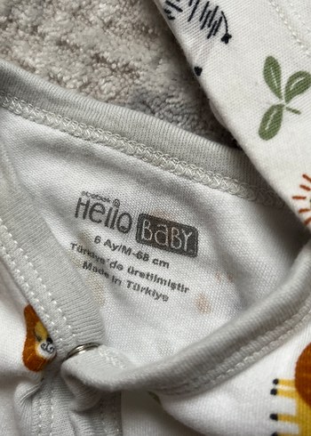 Sarı Bebek Tulum , Desenli  tulum ve Şapkaları - Görsel 2