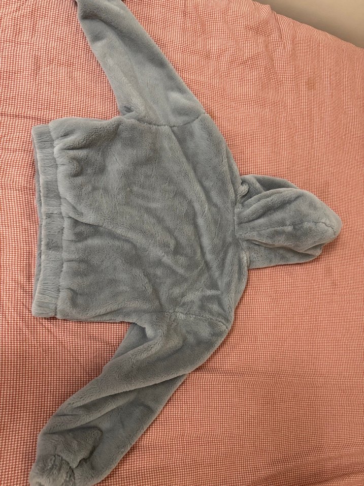 Gri Peluş Kadın Ceket Kapüşonlu - Görsel 3