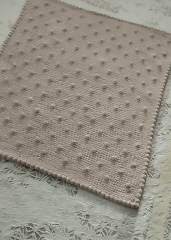 Bej Renkli Örgü Çocuk Battaniyesi - Görsel 2