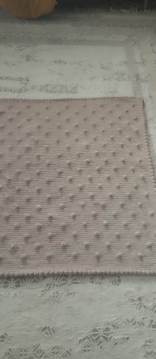 Bej Renkli Örgü Çocuk Battaniyesi - Görsel 3