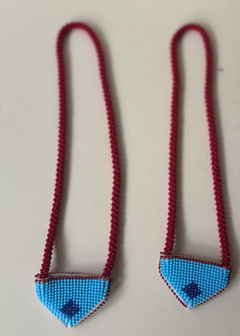 Turkuaz Renkli Minimalist Erkek Kolye - Görsel 2