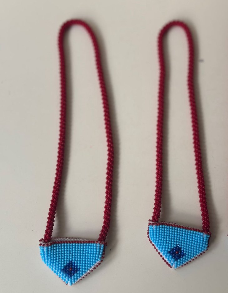 Turkuaz Renkli Minimalist Erkek Kolye - Görsel 2